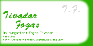 tivadar fogas business card